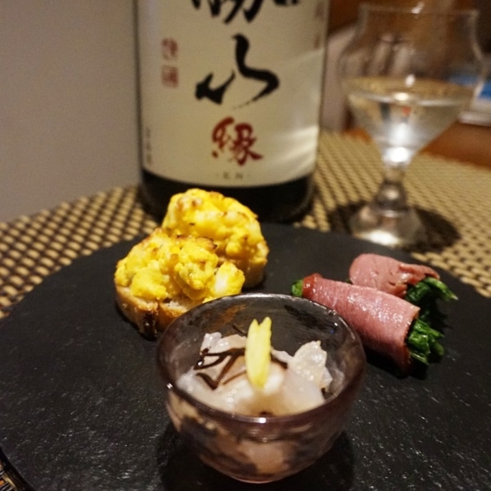 日本酒進む、鯛のこぶ〆塩昆布和え